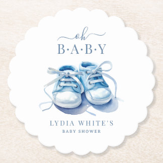 Baby-sneakers babyfeest Minimalistische babyjongen Kartonnen Onderzetters