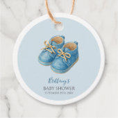Baby Sneakers Sports Baby Shower  Bedankjes Labels (Voorkant)