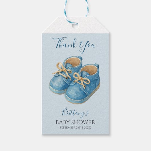 Baby Sneakers Sports Baby Shower  Cadeaulabel (Voorkant)