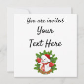 Baby Sneeuwman met Kristallen Sneeuwvlokken Orname Kaart (Achterkant)