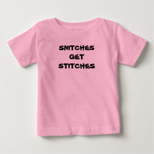 Baby "SNITCHES KRIJGEN STICHCHES"
