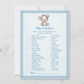 Baby Snoep Cute Brown Beer Boy Shower Kaart (Voorkant)