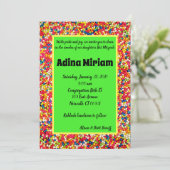 Baby Snoepjes Helder Uitnodiging (Staand voorkant)