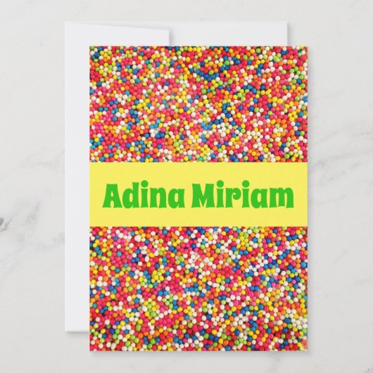 Baby Snoepjes Helder Uitnodiging (Achterkant)