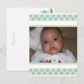 Baby Snower Bedankt Briefkaarten (Voorkant / Achterkant)