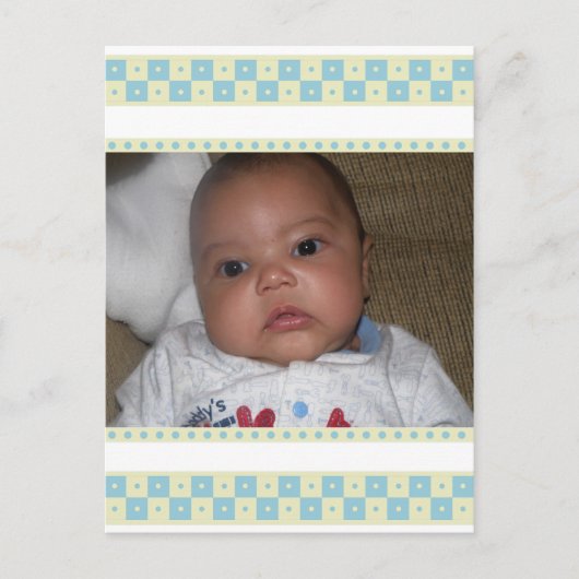 Baby Snower Bedankt Briefkaarten (Voorkant)