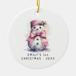 Baby Snowman | Eerste Kerstmis voor baby's Keramisch Ornament