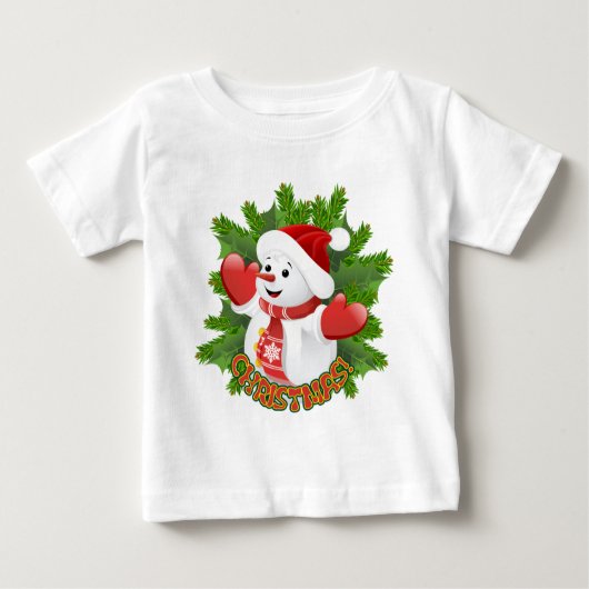Baby Snowman met Crystal Snowflakes Ornament (Voorkant)