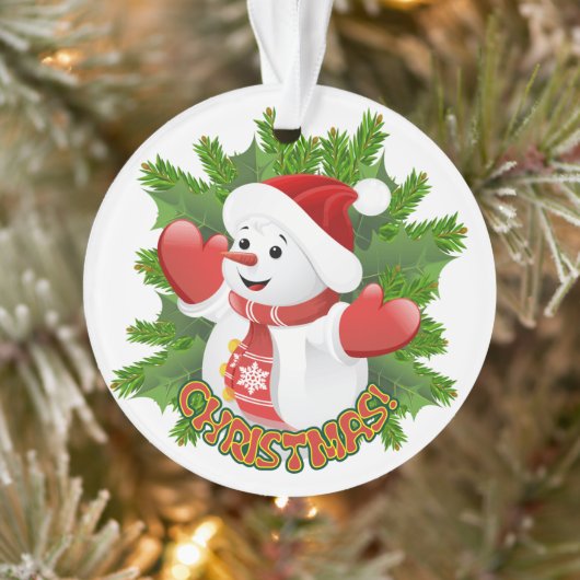 Baby Snowman met Crystal Snowflakes Ornament (Boom)