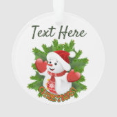 Baby Snowman met Crystal Snowflakes Ornament (achterkant)