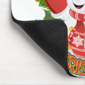 Baby Snowman met Crystal Snowflakes Ornament Muismat (Hoek)