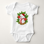Baby Snowman met Crystal Snowflakes Ornament Romper (Voorkant)