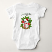 Baby Snowman met Crystal Snowflakes Ornament Romper (Achterkant)