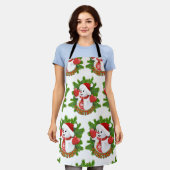 Baby Snowman met Crystal Snowflakes Ornament Schort (Gedragen)