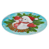 Baby Snowman met Crystal Snowflakes Ornament Snijplank (Hoek)