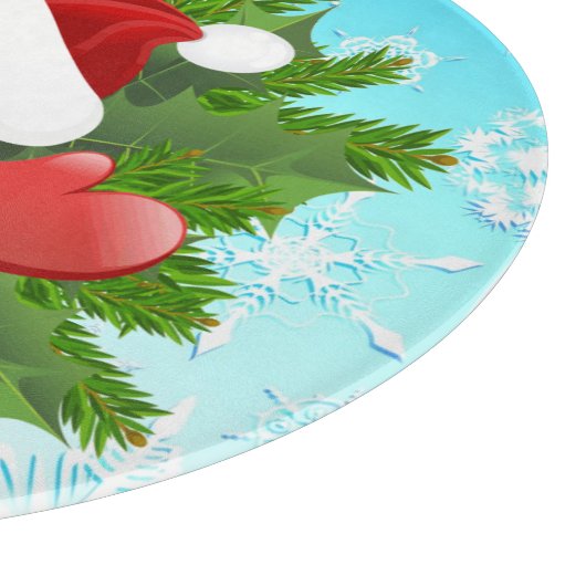 Baby Snowman met Crystal Snowflakes Ornament Snijplank (Hoek)