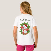 Baby Snowman met Crystal Snowflakes Ornament T-shirt (Achterkant volledig)