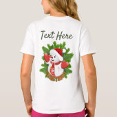 Baby Snowman met Crystal Snowflakes Ornament T-shirt (Achterkant)
