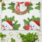 Baby Snowman met Crystal Snowflakes Ornament Theedoek (Gevouwen)