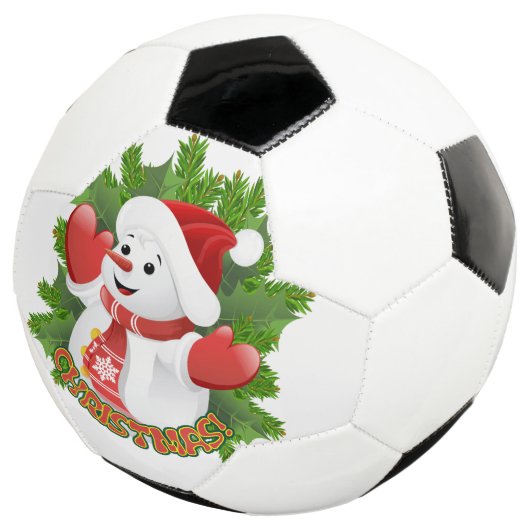 Baby Snowman met Crystal Snowflakes Ornament Voetbal (Drie kwart)