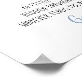 Baby Sock Hunt Blue Car Balloons Baby shower spel Poster (Hoek)