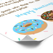 Baby Sock Hunt Blue Donut Sprinkle Game Sign Poster (Hoek)