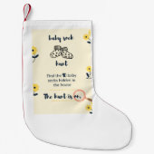 Baby Sock Hunt Game Stocking Kleine Kerstsok (Voorkant)