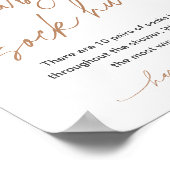 Baby Sock Hunt Game Twinkle Star Baby shower Sign. Poster (Hoek)