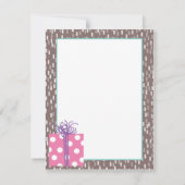 Baby Sock Monkey Birthday Dank u voor uw briefkaar Bedankkaart (Achterkant)