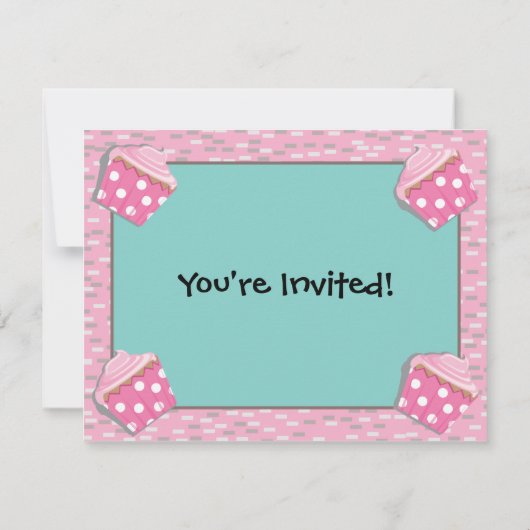 Baby Sock monkey cupcake Verjaardag Party Uitnodig Kaart (Achterkant)