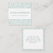 Baby Sock Pattern Babysitter Nanny Baby Care Fun Vierkante Visitekaartje (Voorkant / Achterkant)