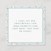 Baby Sock Pattern Babysitter Nanny Baby Care Fun Vierkante Visitekaartje (Achterkant)