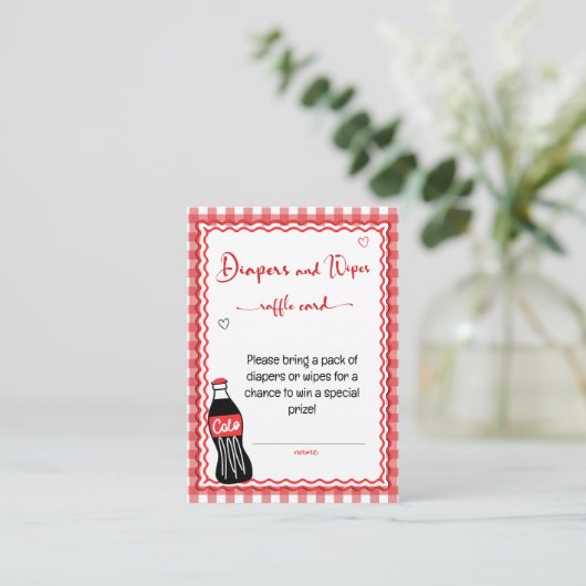 Baby Soda Ready to POP Diaper or Wipes Informatiekaartje (Staand voorkant)