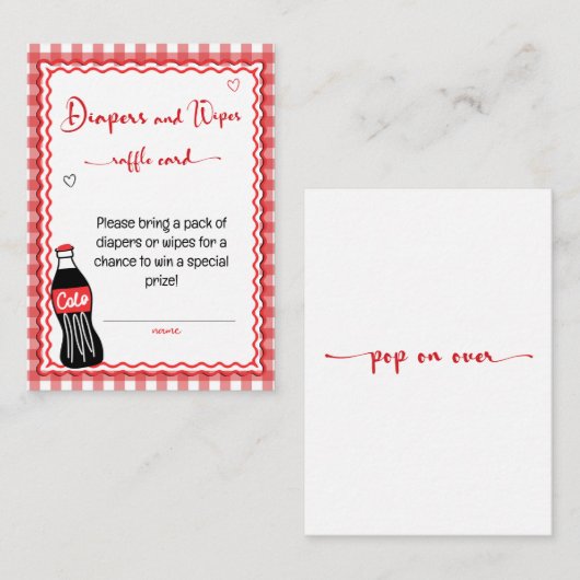 Baby Soda Ready to POP Diaper or Wipes  Informatiekaartje (Voorkant / Achterkant)