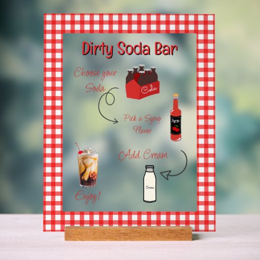 Baby Soda Ready to POP Dirty Soda Sign Acryl Bord (Neutraal)