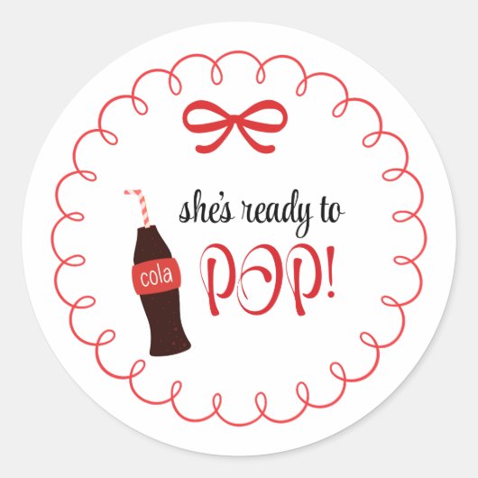 Baby Soda Ready to POP Round Sticker (Voorkant)