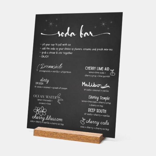 Baby Soda Ready to POP Soda Bar Acryl Bord (Hoek)