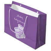 baby sokken - paars large cadeautasje (Voorkant Gekanteld)