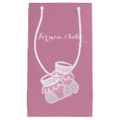 baby sokken - roze klein cadeauzakje (Voorkant)