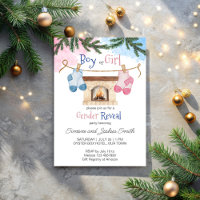 Baby sokken Winter Christmas Gender Reveal