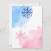 Baby sokken Winter Christmas Gender Reveal Kaart (Achterkant)