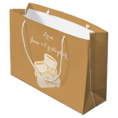 baby sokken - zonnebloem groot cadeauzakje (Achterkant Gekanteld)