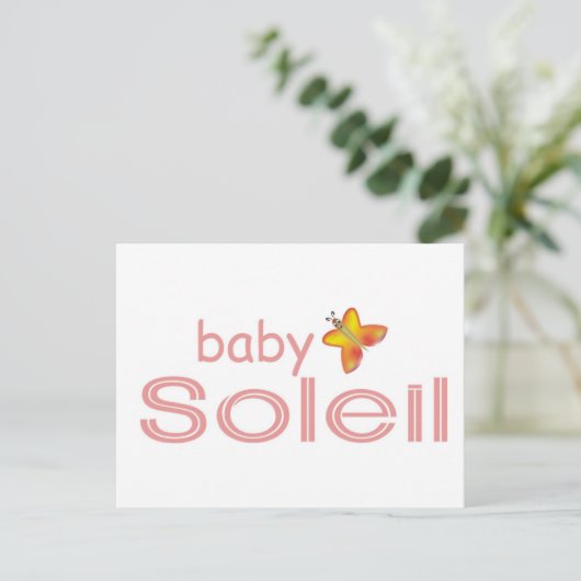 Baby Soleil Briefkaart (Staand voorkant)