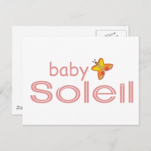 Baby Soleil Briefkaart (Voorkant / Achterkant)
