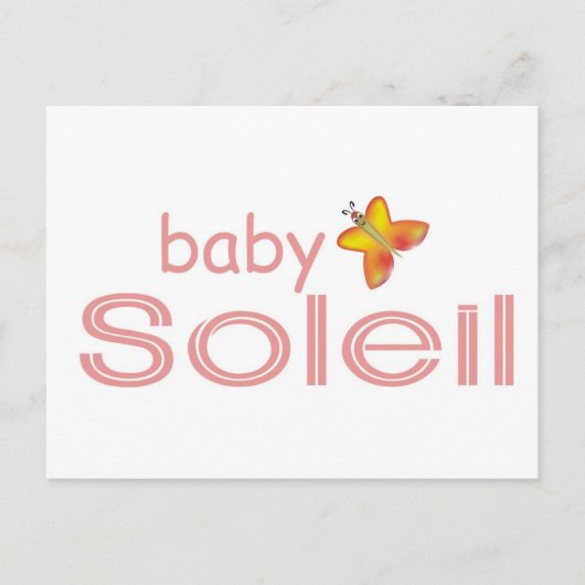 Baby Soleil Briefkaart (Voorkant)