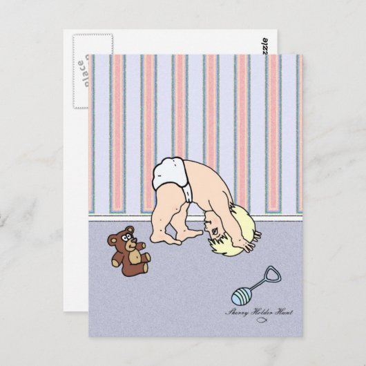 Baby Somersault Briefkaart (Voorkant / Achterkant)