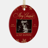 Baby Sonogram Surprise Family Echografie Kerst Keramisch Ornament (Rechts)