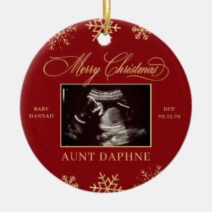 Baby Sonogram Surprise Family Echografie Kerst Keramisch Ornament