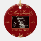 Baby Sonogram Surprise Family Echografie Kerst Keramisch Ornament (Achterkant)
