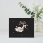 Baby Sonogram Zwangerschap Aankondiging Foto Briefkaart (Staand voorkant)